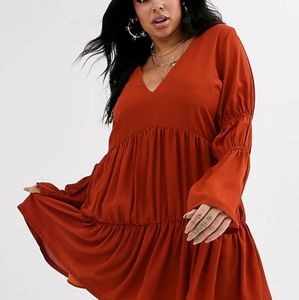 Missguided Plus Size (US18)Smock Dress -Rust color
